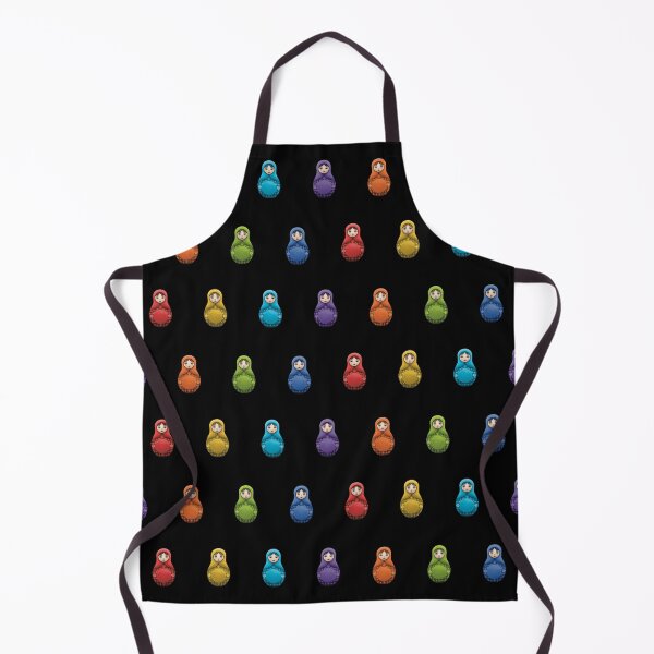 Item preview, Rainbow Matryoshka Revamp, Alt Pattern, Sticker/Magnet (Black) designed and sold by MadeByGeeClowes.