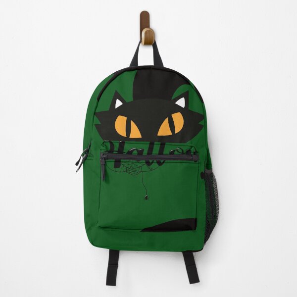 Item preview, Halloween - a black cat with a bent back and yellow eyes designed and sold by esao.