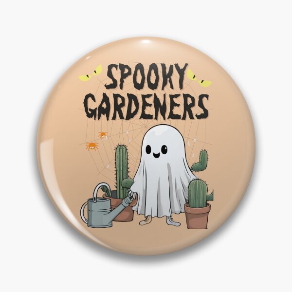 Item preview, Spooky Gardener Ghost with cactus  designed and sold by Mariana Piana.