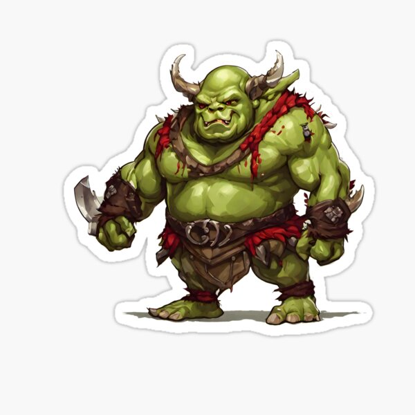 goblin demon devil clown troll ork ugly big lips m' Sticker