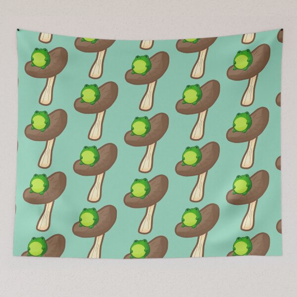 Item preview, Frog On Brown Mushroom designed and sold by Cutsiecottage.
