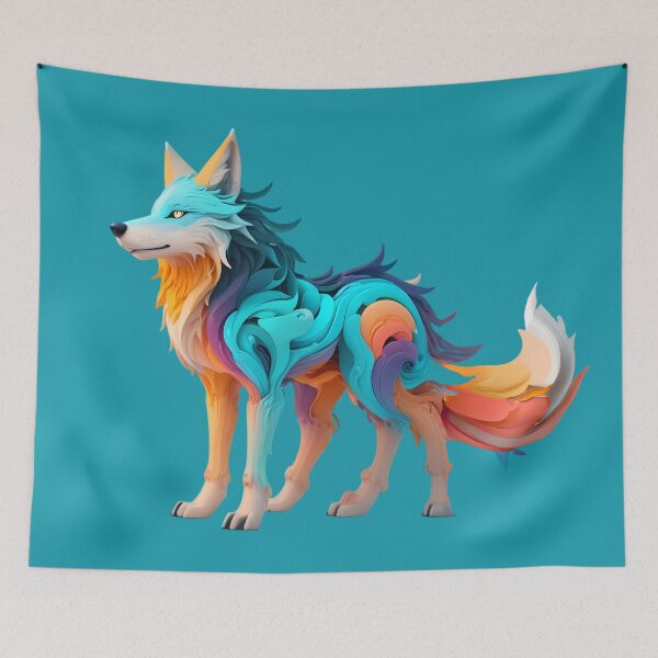 Item preview, A colorful dog, low poly art designed and sold by WalterGomes.