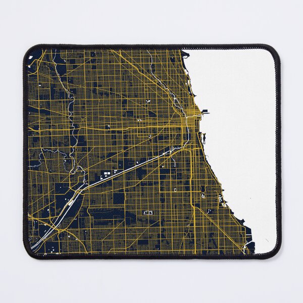 Item preview, Chicago City Map of Illinois, USA - Gold Art Deco designed and sold by deMAP.