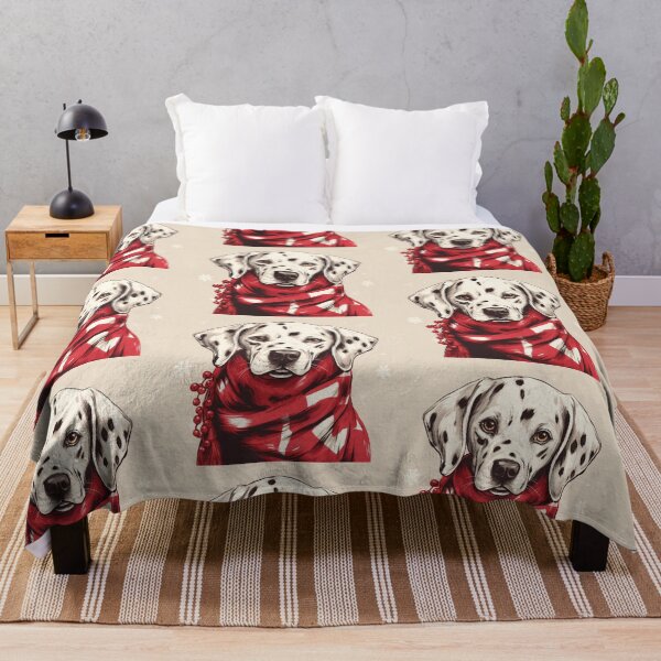 Item preview, Dalmatian Christmas Plaid Watercolor designed and sold by rafaeltto.