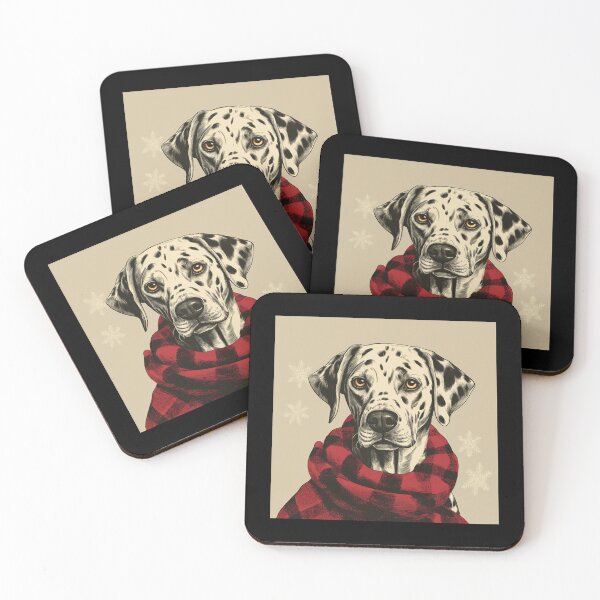Item preview, Dalmatian Christmas Plaid Watercolor designed and sold by rafaeltto.