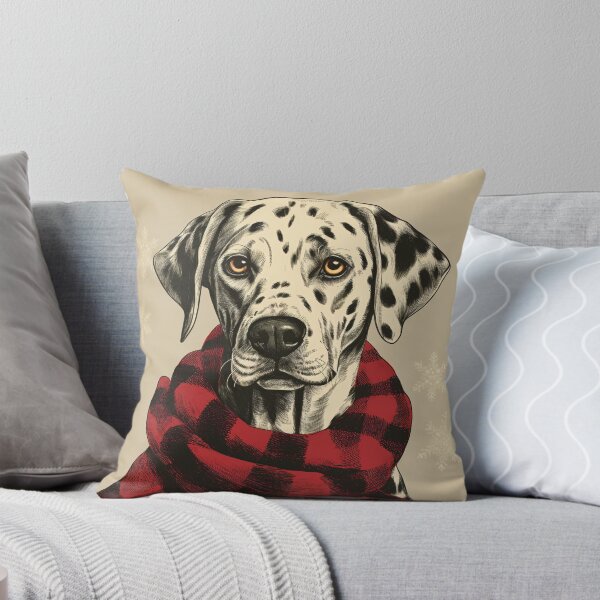Item preview, Dalmatian Christmas Plaid Watercolor designed and sold by rafaeltto.