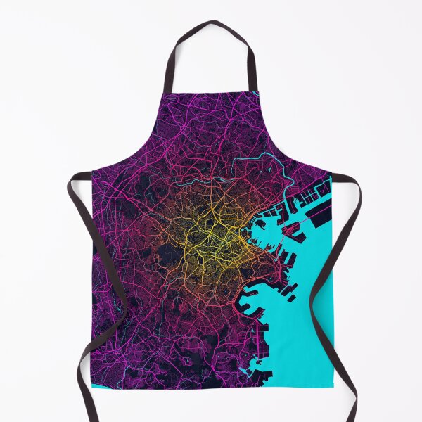 Item preview, Yokohama City Map of Japan - Neon designed and sold by deMAP.