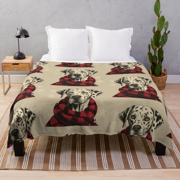 Item preview, Dalmatian Christmas Plaid Watercolor designed and sold by rafaeltto.