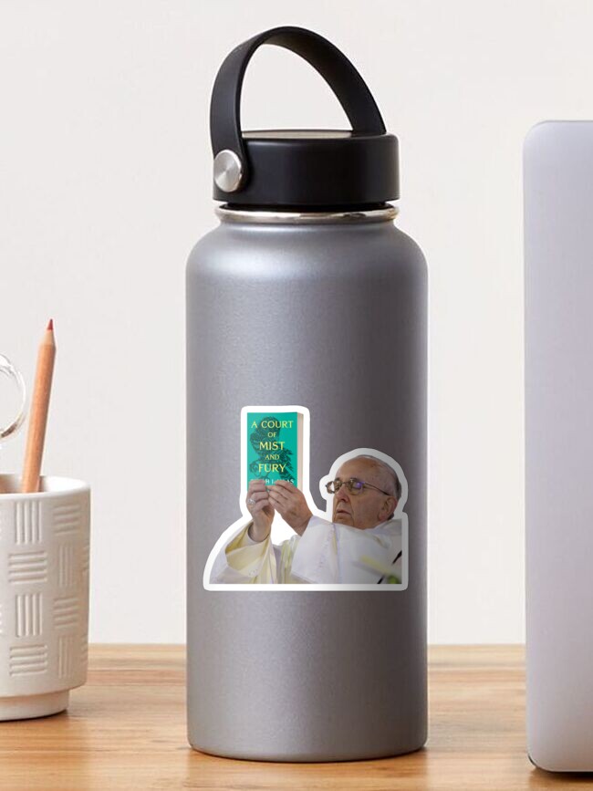 Thumbnail 1 of 3, Sticker, A Court Of Mist And Fury Pope Meme designed and sold by selmaal.