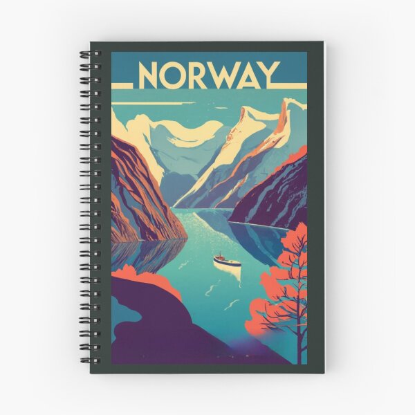 Item preview, A Vintage Travel Art of the Fjords in Norway  designed and sold by GoodOldVintage.