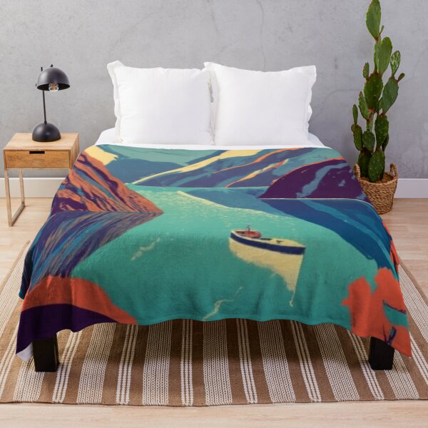 Item preview, A Vintage Travel Art of the Fjords in Norway  designed and sold by GoodOldVintage.
