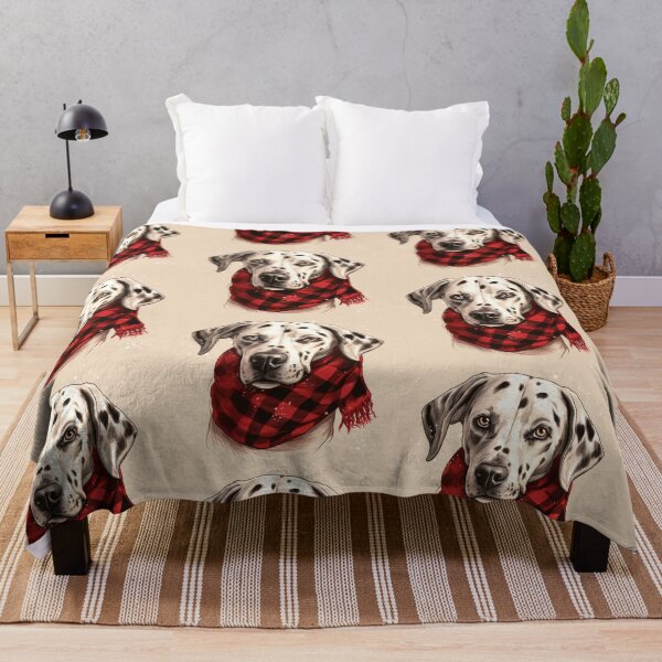 Item preview, Dalmatian Christmas Plaid Watercolor designed and sold by rafaeltto.