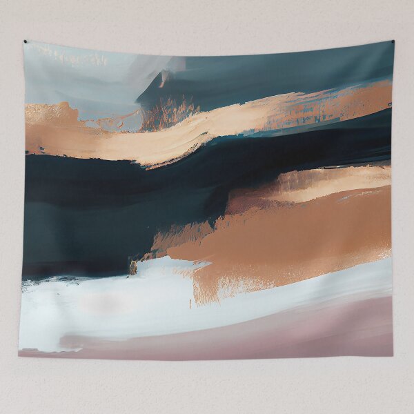 Item preview, Golden Caramel, Mauve Pink, And Blue Abstract Painting  designed and sold by DEC02.