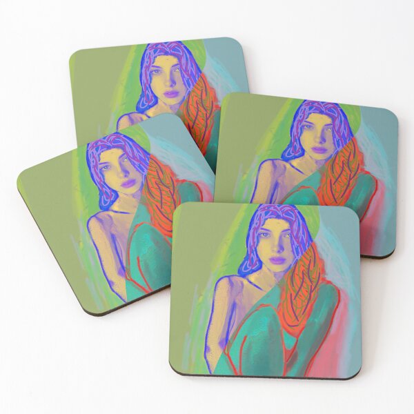 Item preview, Semi-abstract digital painting of female nude model designed and sold by pulchritude560.