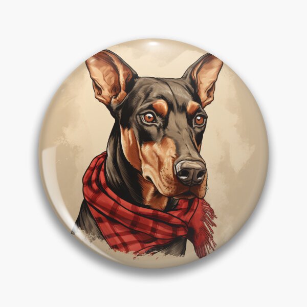 Item preview, Dobermann Christmas Plaid Watercolor designed and sold by rafaeltto.