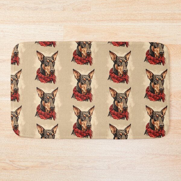 Item preview, Dobermann Christmas Plaid Watercolor designed and sold by rafaeltto.