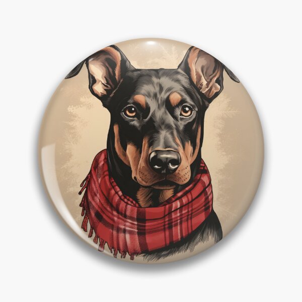 Item preview, Dobermann Christmas Plaid Watercolor designed and sold by rafaeltto.