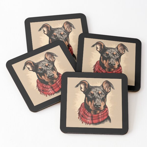 Item preview, Dobermann Christmas Plaid Watercolor designed and sold by rafaeltto.