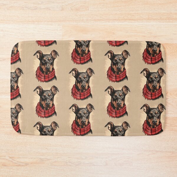 Item preview, Dobermann Christmas Plaid Watercolor designed and sold by rafaeltto.