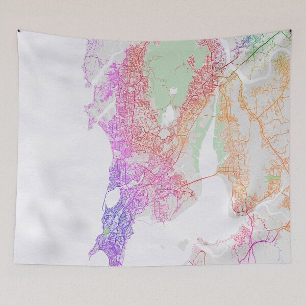 Item preview, Mumbai City Map of India - Colorful designed and sold by deMAP.