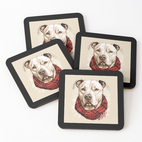 Aperçu de l'œuvre Dogo Argentino Christmas Plaid Watercolor créée et vendue par rafaeltto.