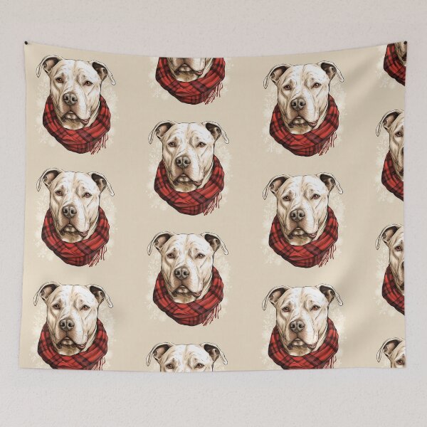 Item preview, Dogo Argentino Christmas Plaid Watercolor designed and sold by rafaeltto.
