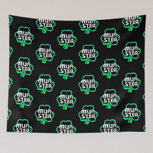 Aperçu de l'œuvre Munster, Neon Shamrock, MUNSTER Irlande créée et vendue par badlydrawnbabe.