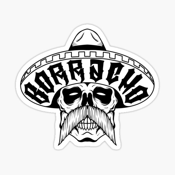 Item preview, borracho skull  designed and sold by daniel ortiz arts.