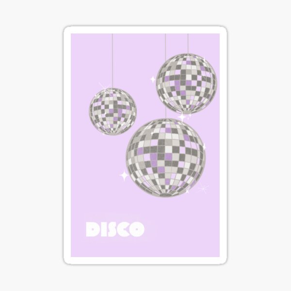 Pink disco ball Sticker for Sale by maddie-bryant