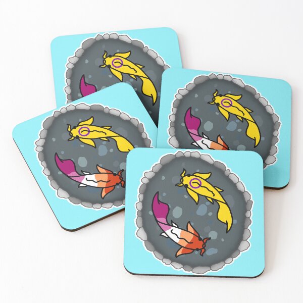Item preview, Intersex and Lesbian Pride Flag Koi Pond designed and sold by CastleOfDragons.
