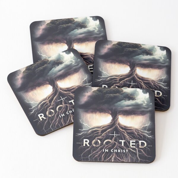 Item preview, Rooted in Christ, Tree and Roots Art  designed and sold by Faithloveshop.