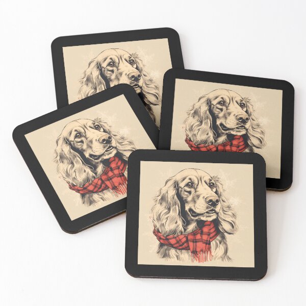 Item preview, English Setter Christmas Plaid Watercolor designed and sold by rafaeltto.