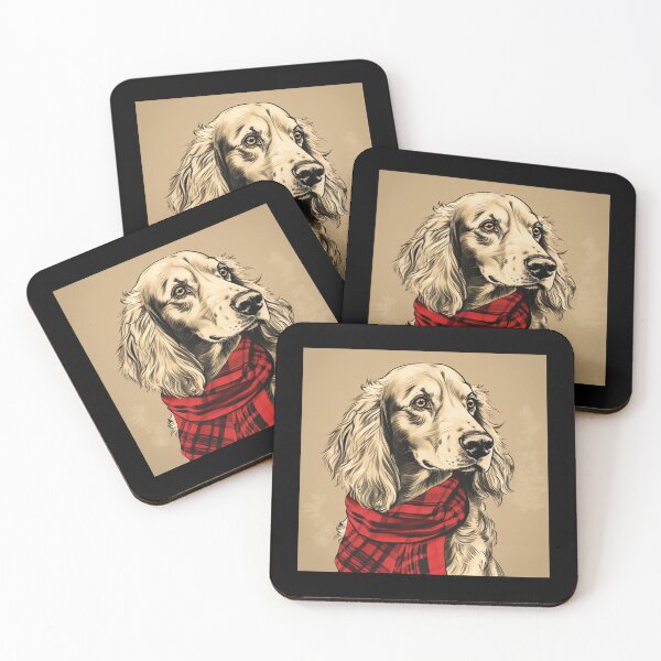 Item preview, English Setter Christmas Plaid Watercolor designed and sold by rafaeltto.