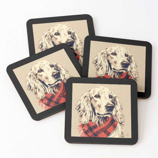 Item preview, English Setter Christmas Plaid Watercolor designed and sold by rafaeltto.