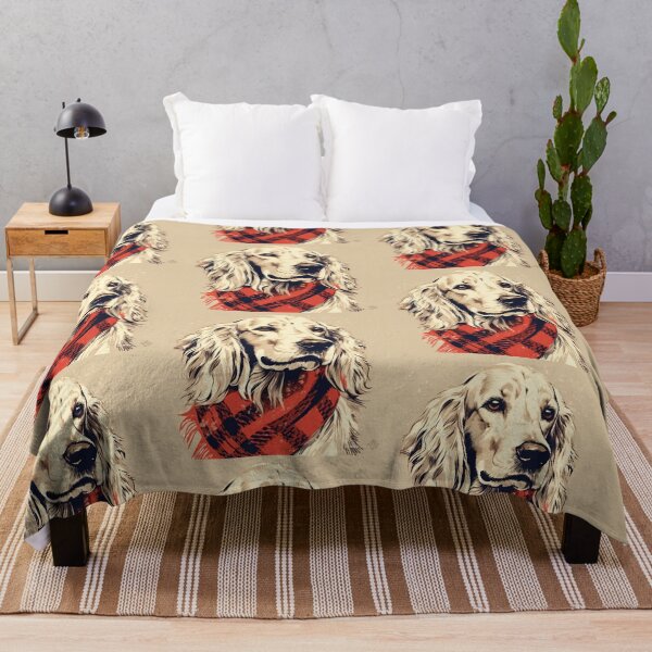 Artikelvorschau, English Setter Christmas Plaid Watercolor entworfen und verkauft von rafaeltto.