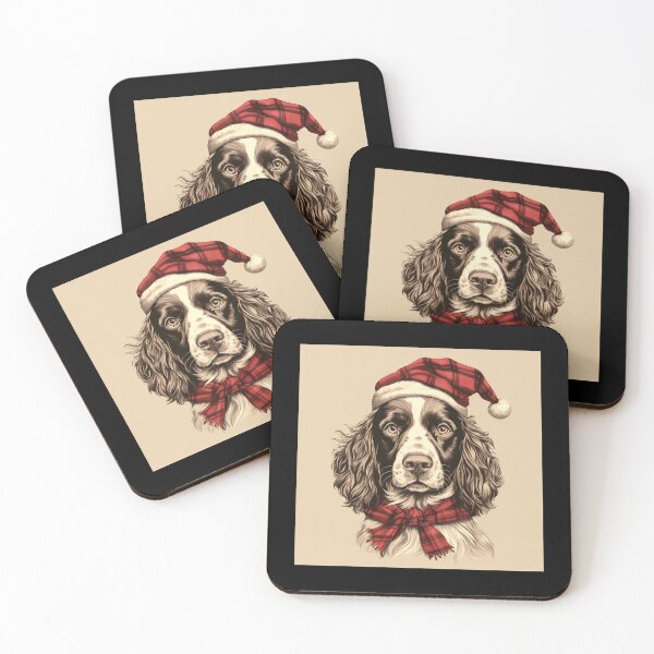 Item preview, English Springer Spaniel Christmas Plaid Watercolor designed and sold by rafaeltto.