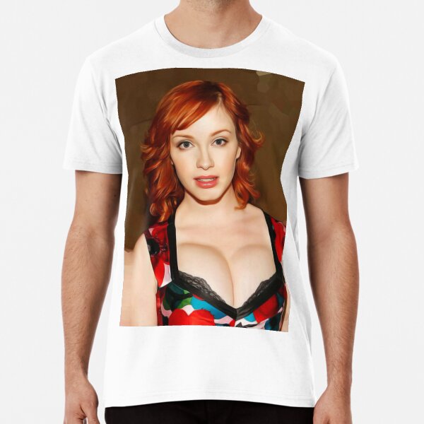 Christina Hendricks - Celebrity Art Premium T-Shirt