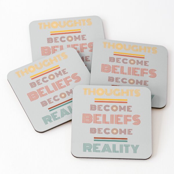 Item preview, Thoughts Become Beliefs, Beliefs Become Reality - Inspirational Quotes About Motivation designed and sold by MindfulVisionz.