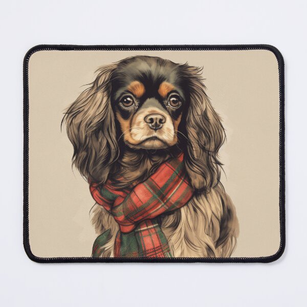 Item preview, English Toy Spaniel Christmas Plaid Watercolor designed and sold by rafaeltto.