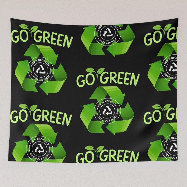 Item preview, Go Green Recycling Leaf Eco-Friendly Design designed and sold by EarthArtDesigns.