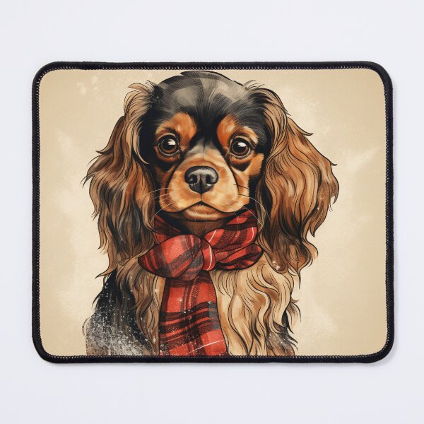 Item preview, English Toy Spaniel Christmas Plaid Watercolor designed and sold by rafaeltto.