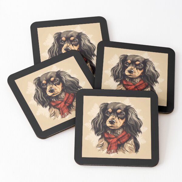 Artikelvorschau, English Toy Spaniel Christmas Plaid Watercolor entworfen und verkauft von rafaeltto.