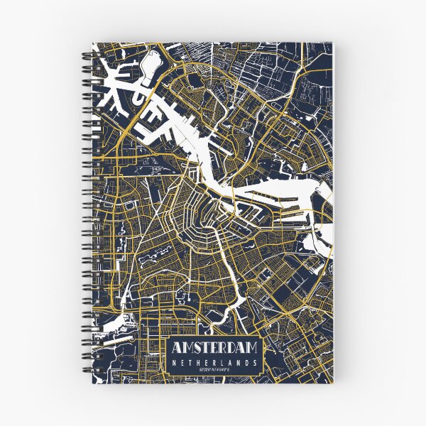 Item preview, Amsterdam City Map of Netherlands - Gold Art Deco designed and sold by deMAP.