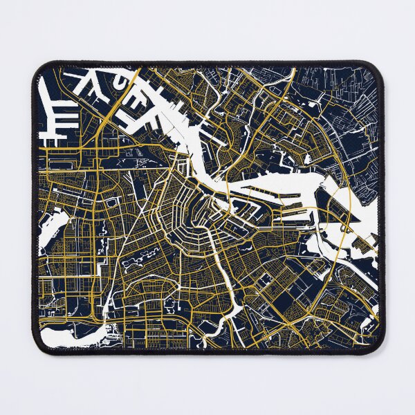 Item preview, Amsterdam City Map of Netherlands - Gold Art Deco designed and sold by deMAP.