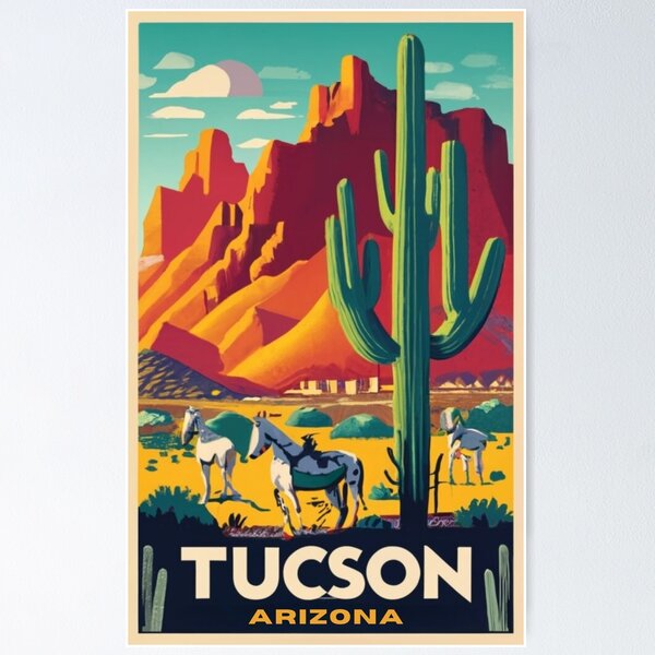 Item preview, A Vintage Travel Art of Tucson - Arizona - US  designed and sold by GoodOldVintage.