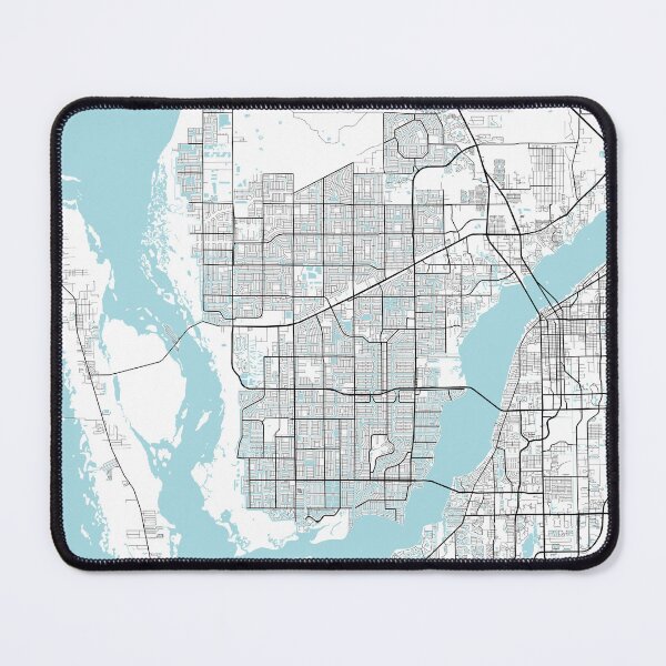 Item preview, Cape Coral City Map of Florida, USA - Circle designed and sold by deMAP.