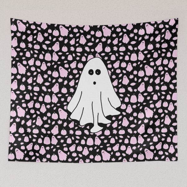 Item preview, Ghost, pumpkins and leafs designed and sold by Ana Gorozpe.