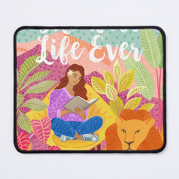 Item preview, The Best Life Ever (Girl and Lion) designed and sold by Paper Bee Gift Shop.