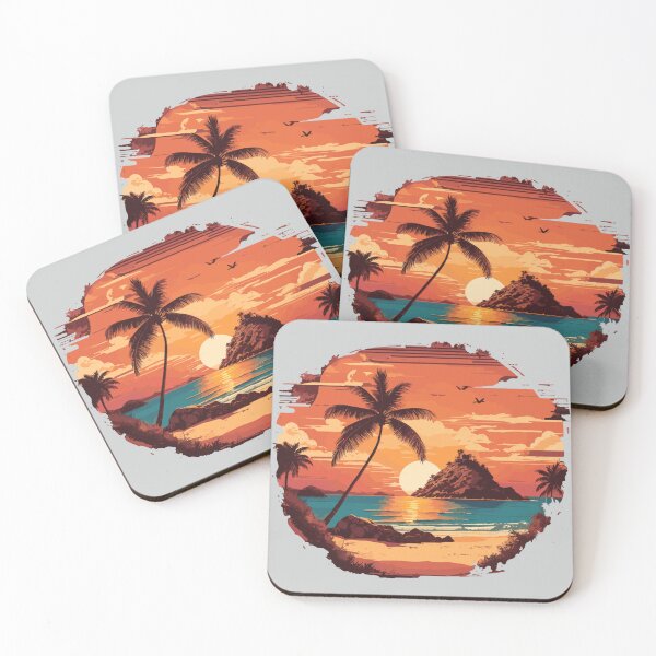 Item preview, Tropical Getaway Sunset Bliss: Beautiful Coastal Chic Aquatic Art designed and sold by MindfulVisionz.