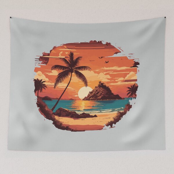 Item preview, Tropical Getaway Sunset Bliss: Beautiful Coastal Chic Aquatic Art designed and sold by MindfulVisionz.